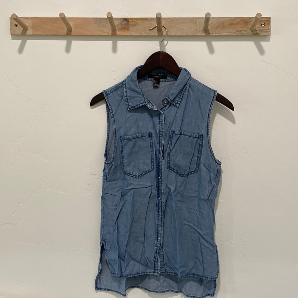 Forever 21 Chambray Vest